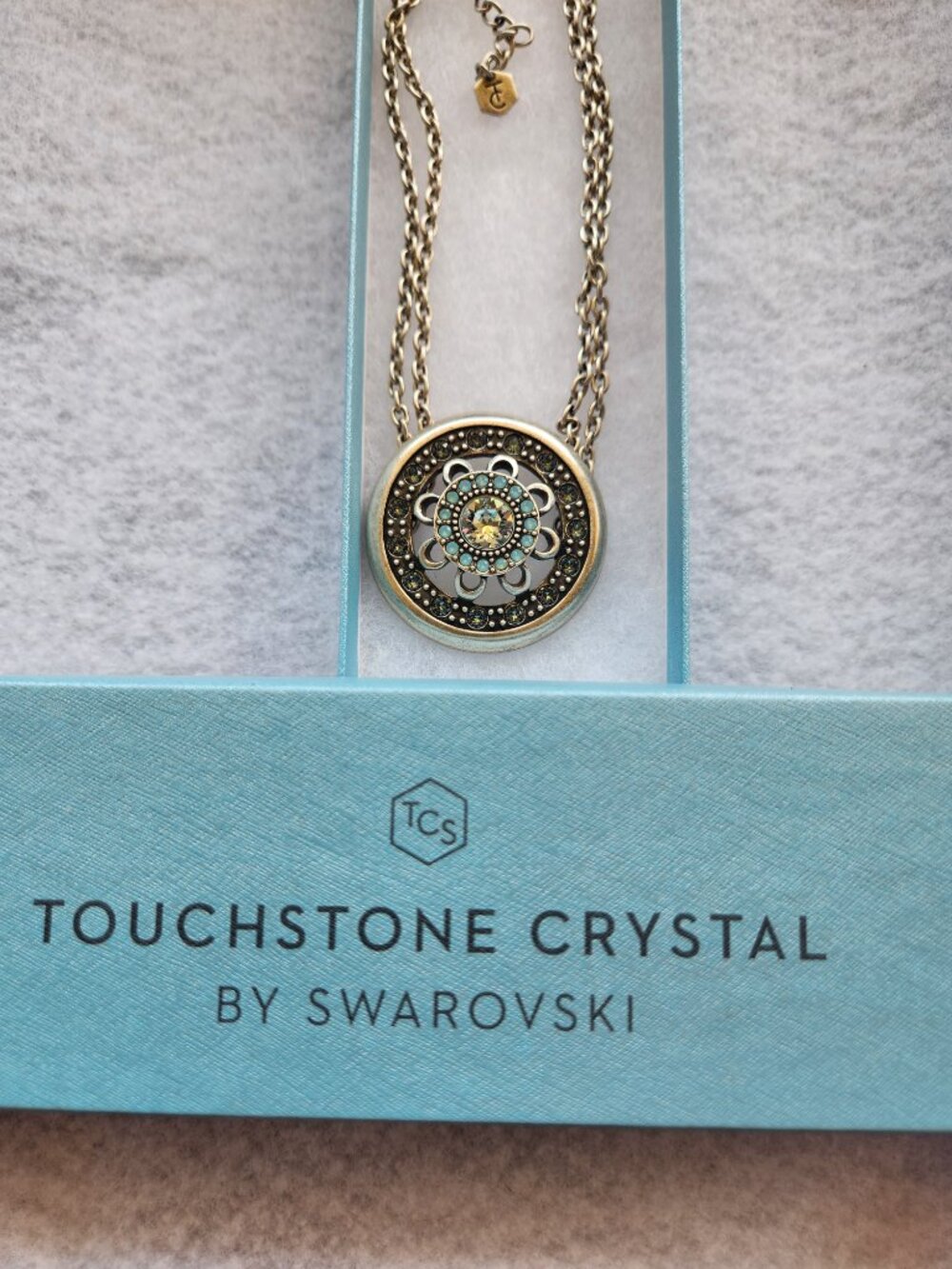 Tribal Disc Necklace - Touchstone Crystal